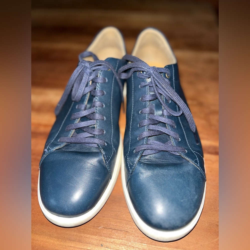 Cole HAAN Crosscourt super lightweight leather shoes in Burnished Navy